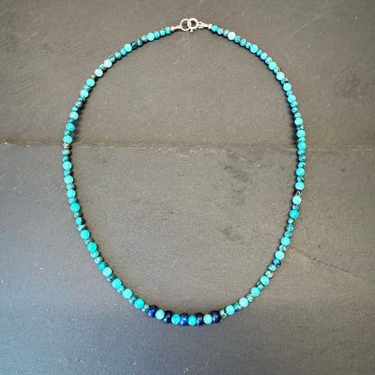 Creativity Talisman: Lapis Lazuli, Amazonite and Turquoise Gemstone Necklace