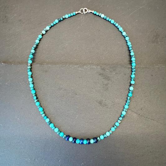 Creativity Talisman: Lapis Lazuli, Amazonite and Turquoise Gemstone Necklace