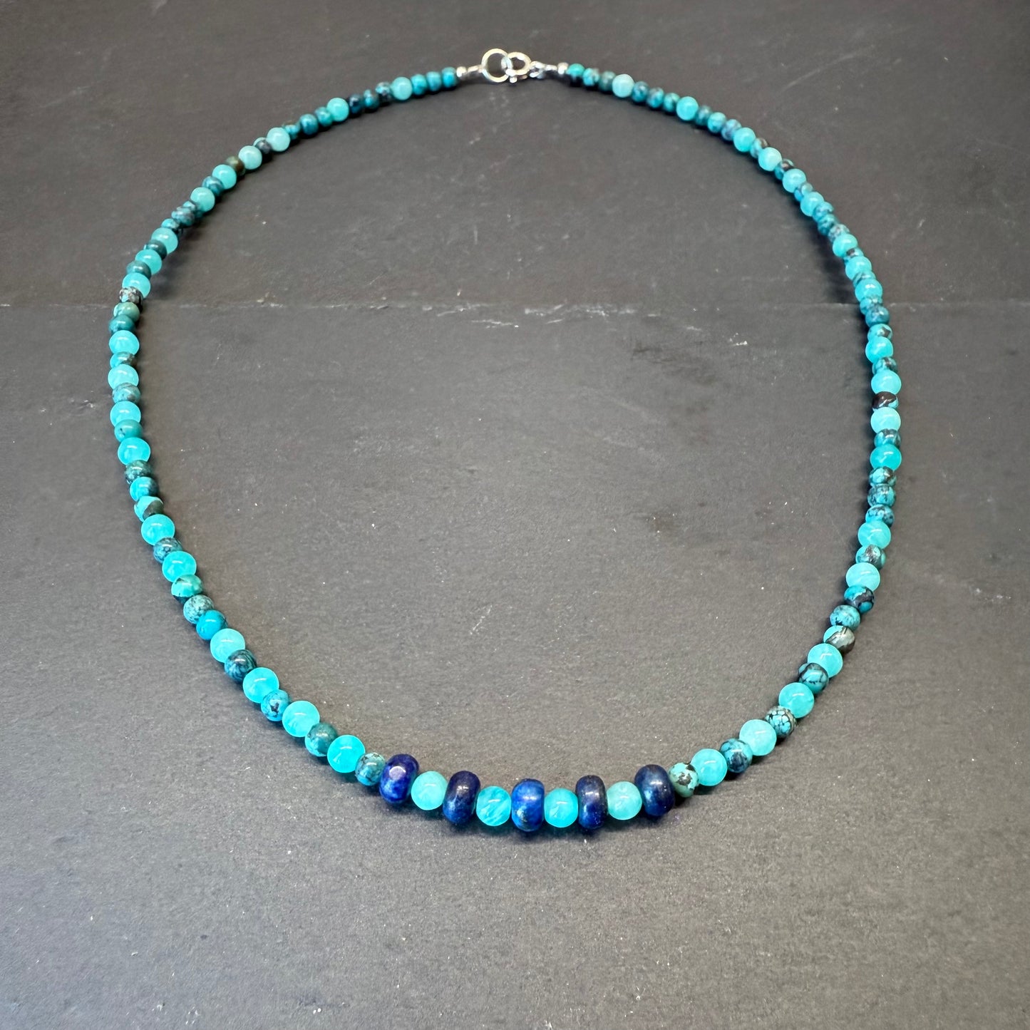 Creativity Talisman: Lapis Lazuli, Amazonite and Turquoise Gemstone Necklace