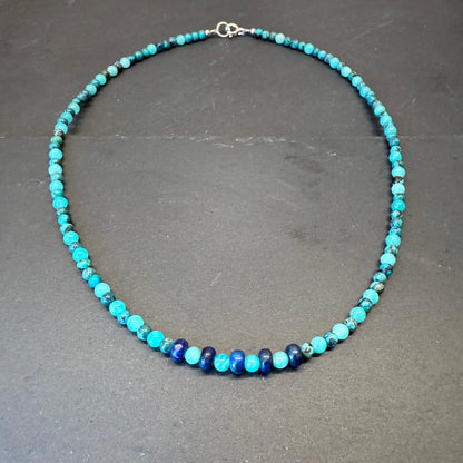 Creativity Talisman: Lapis Lazuli, Amazonite and Turquoise Gemstone Necklace