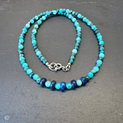 Creativity Talisman: Lapis Lazuli, Amazonite and Turquoise Gemstone Necklace