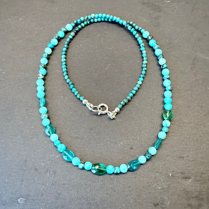 Clarity & Truth Talisman: Apatite, Amazonite and Turquoise Gemstone Necklace