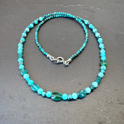 Clarity & Truth Talisman: Apatite, Amazonite and Turquoise Gemstone Necklace