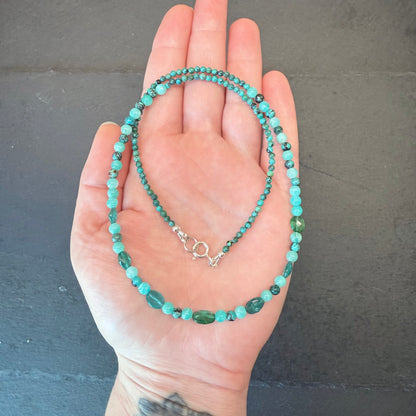 Clarity & Truth Talisman: Apatite, Amazonite and Turquoise Gemstone Necklace