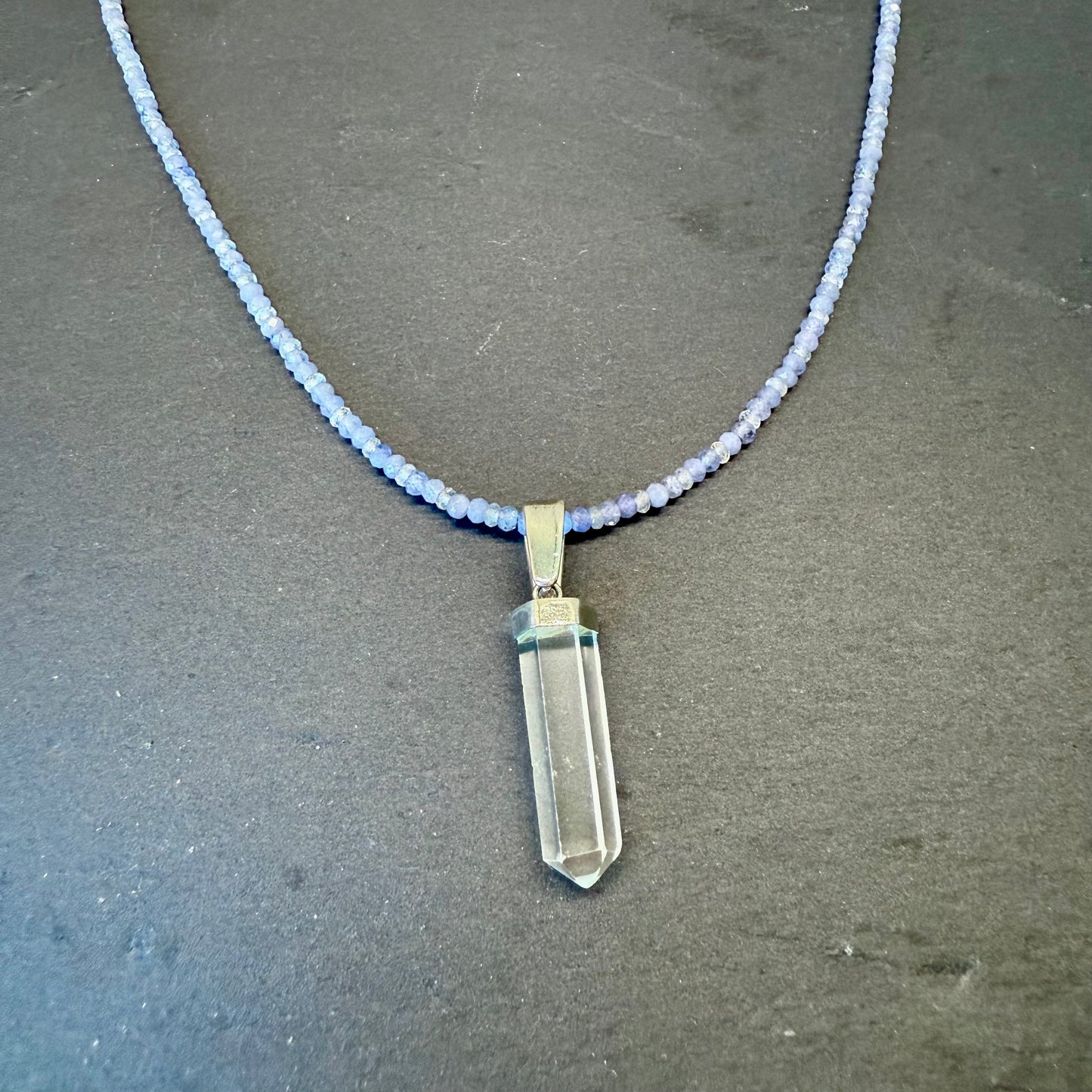 High Magick Talisman: Clear Quartz, Tanzanite and Labradorite Gemstone Necklace