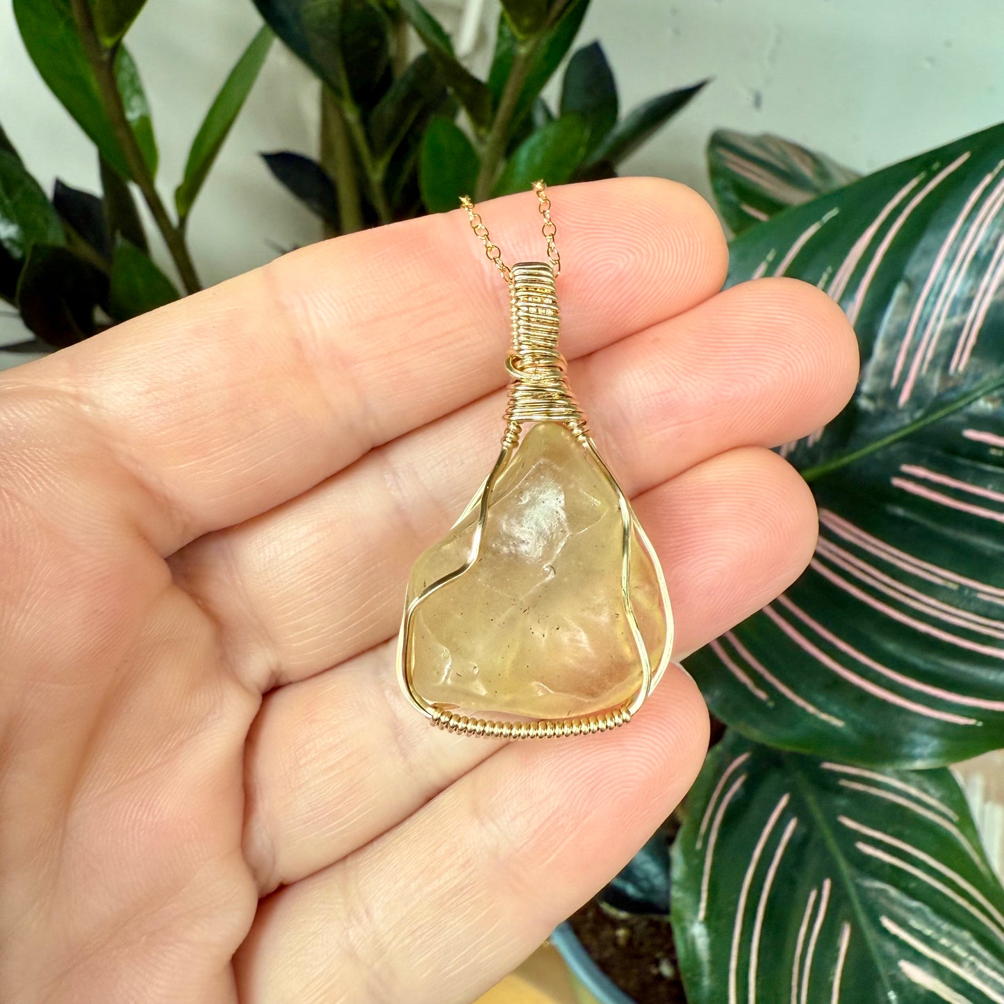 Libyan Golden Tektite Pendant