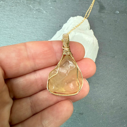 Libyan Golden Tektite Pendant