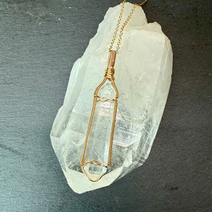 Lemurian Quartz Crystal Pendant