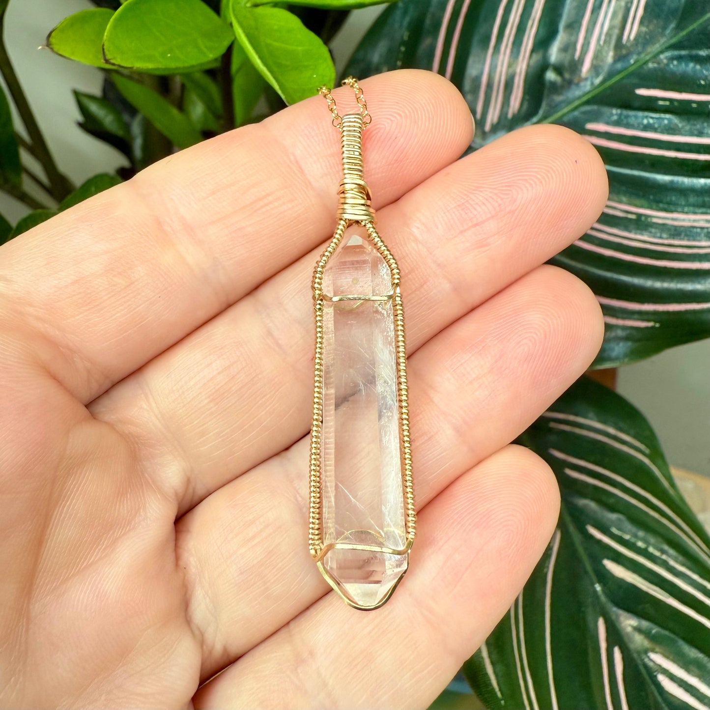 Lemurian Quartz Crystal Pendant