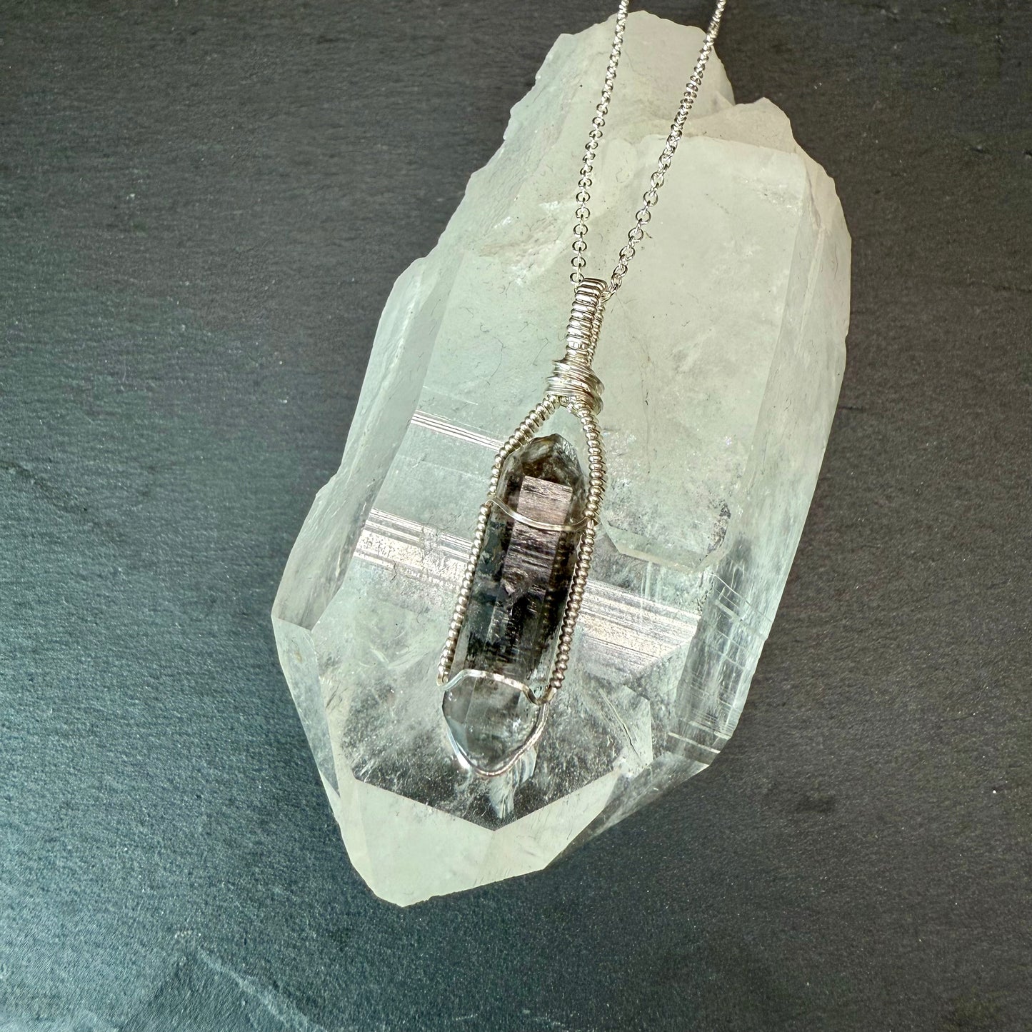 Tibetan Quartz Crystal Pendant