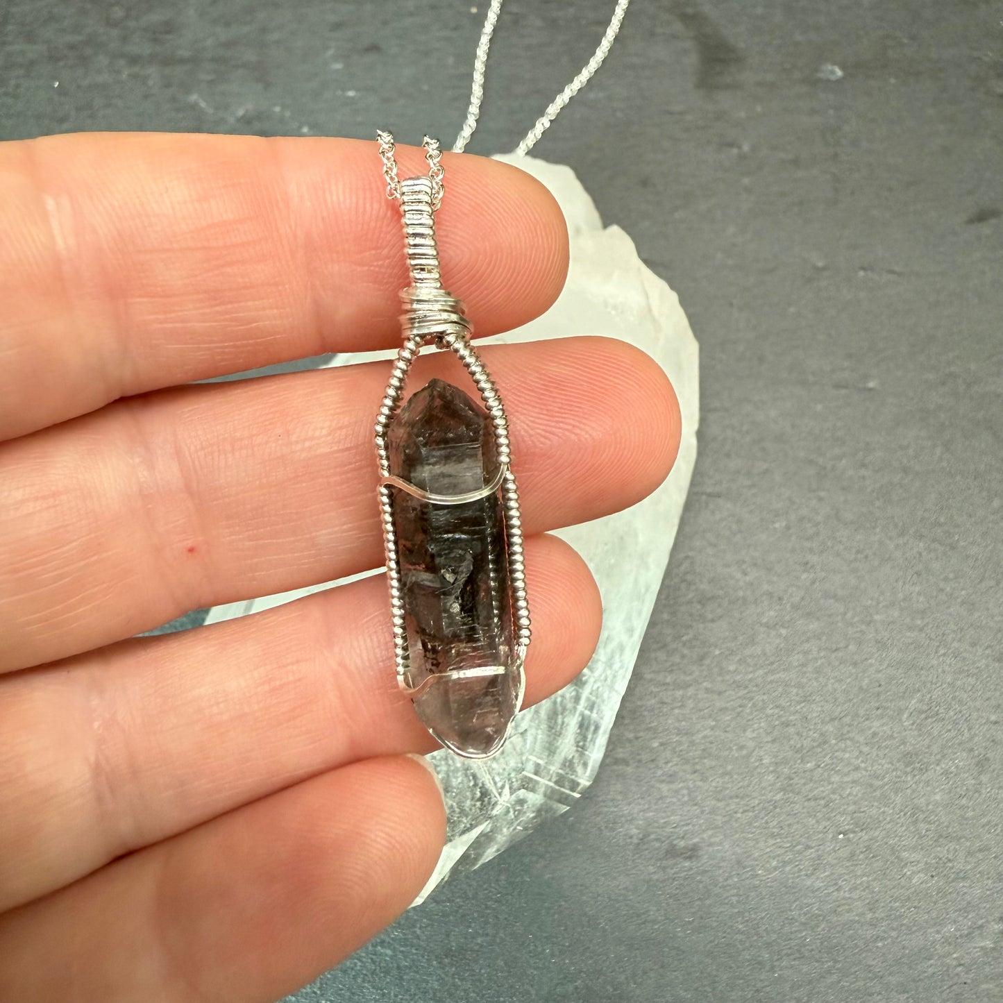 Tibetan Quartz Crystal Pendant