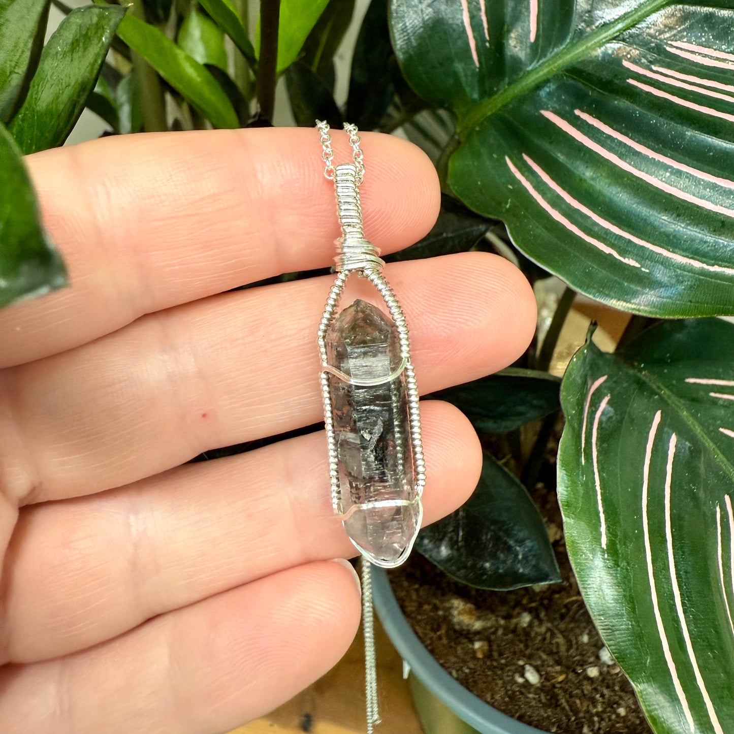 Tibetan Quartz Crystal Pendant
