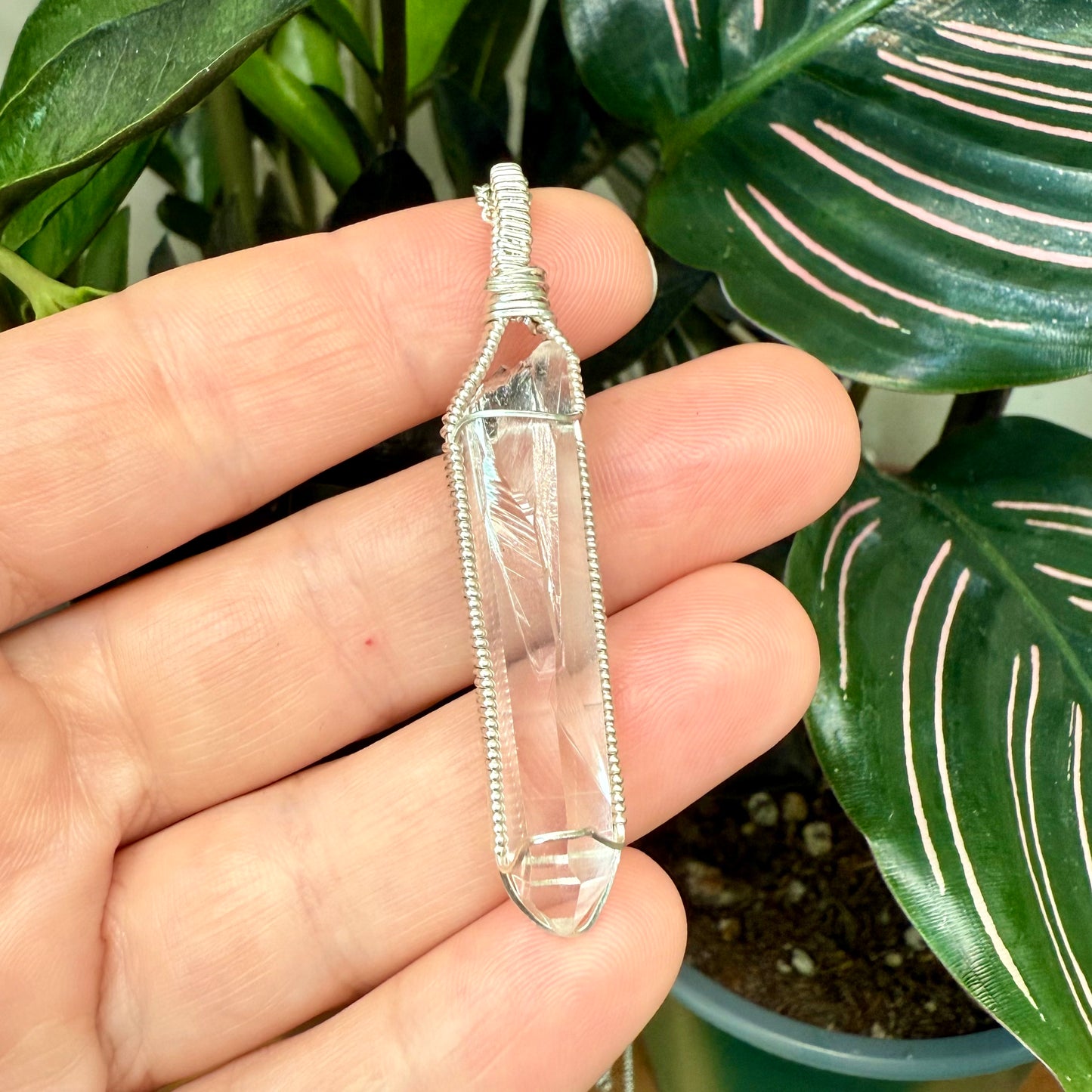 Lemurian Quartz Crystal Pendant