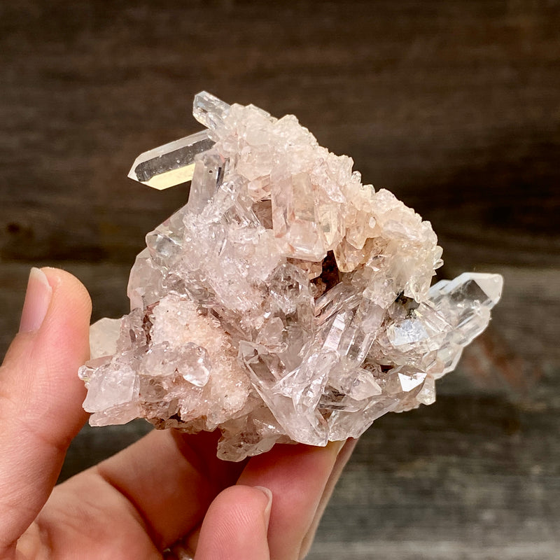 Pink Lemurian Quartz Cluster - 23