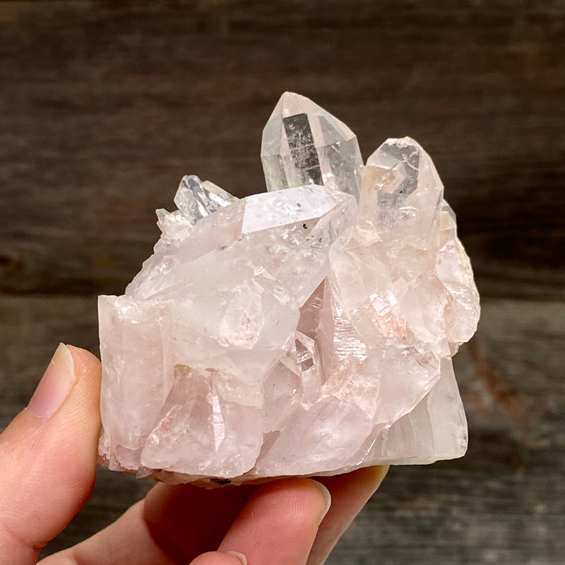 Pink Lemurian Quartz Cluster - 24