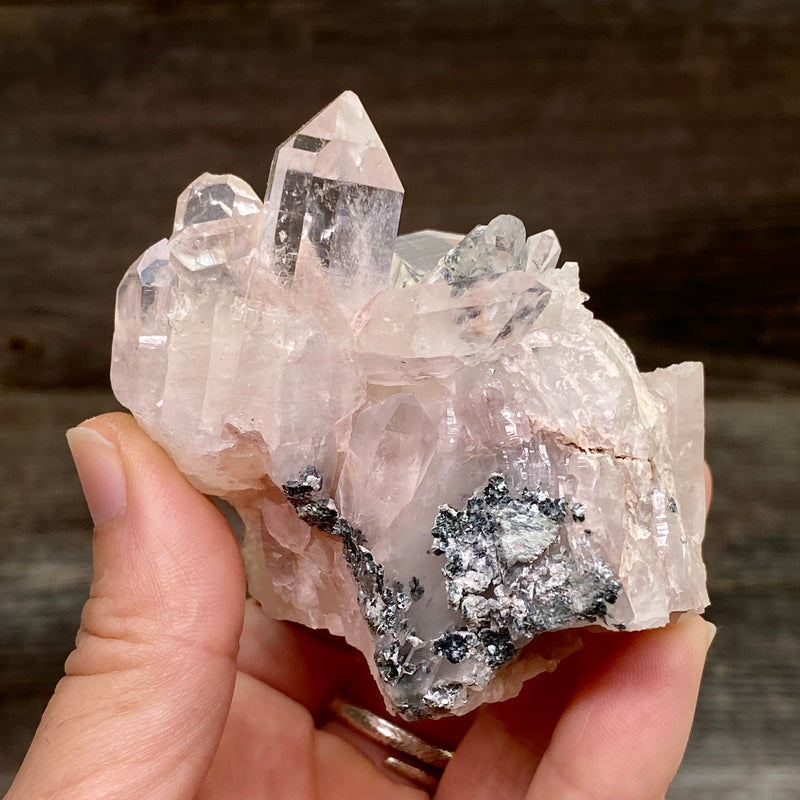 Pink Lemurian Quartz Cluster - 24