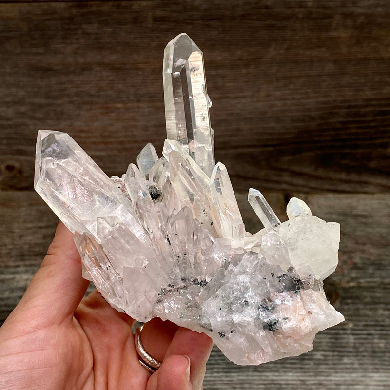 Pink Lemurian Quartz Cluster - 25