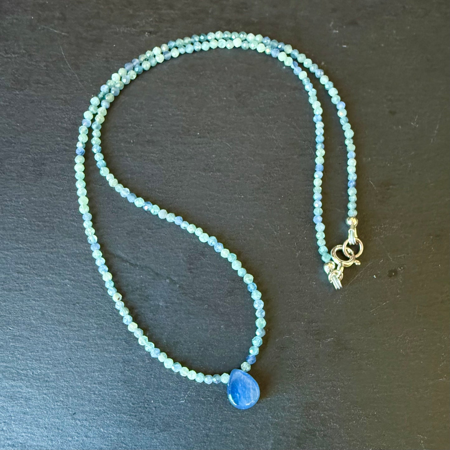 Blue and Green Kyanite Necklace