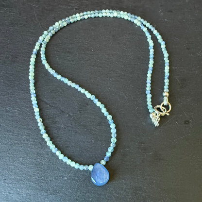 Blue and Green Kyanite Necklace