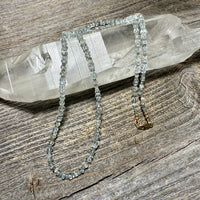Aquamarine, Labradorite and Moonstone Gemstone Necklace