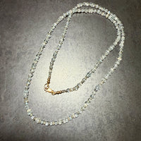 Aquamarine, Labradorite and Moonstone Gemstone Necklace