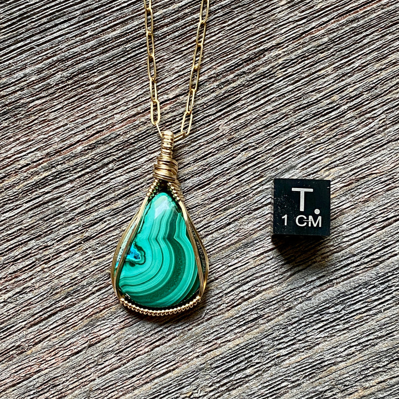 Malachite and Chrysocolla Pendant