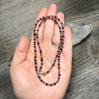Garnet and Labradorite Gemstone Necklace