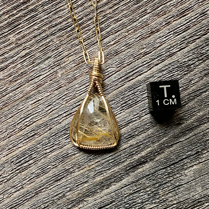 Rutilated Quartz Pendant