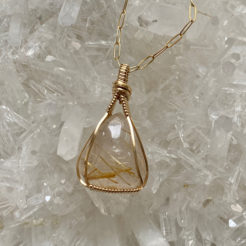 Rutilated Quartz Pendant