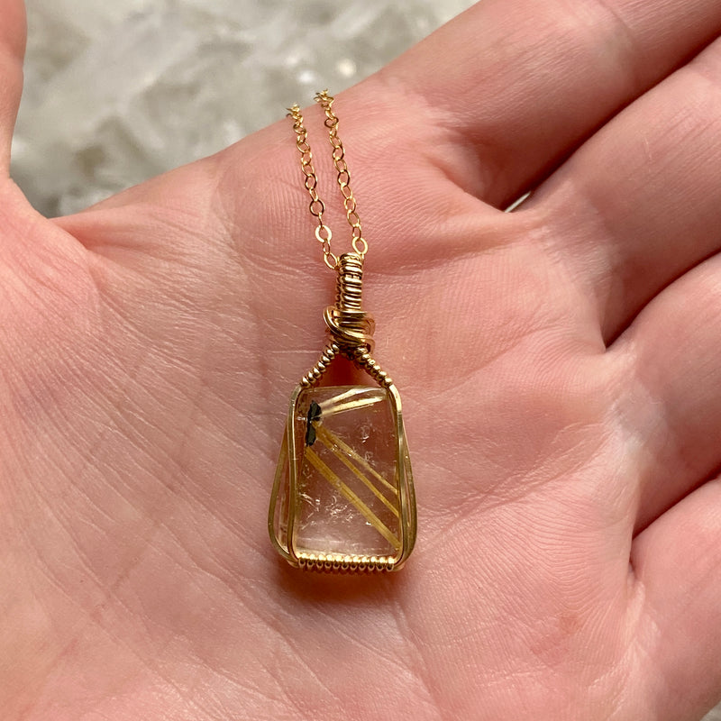 Rutilated Quartz Pendant