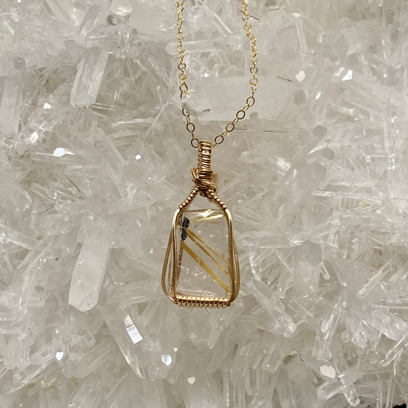 Rutilated Quartz Pendant