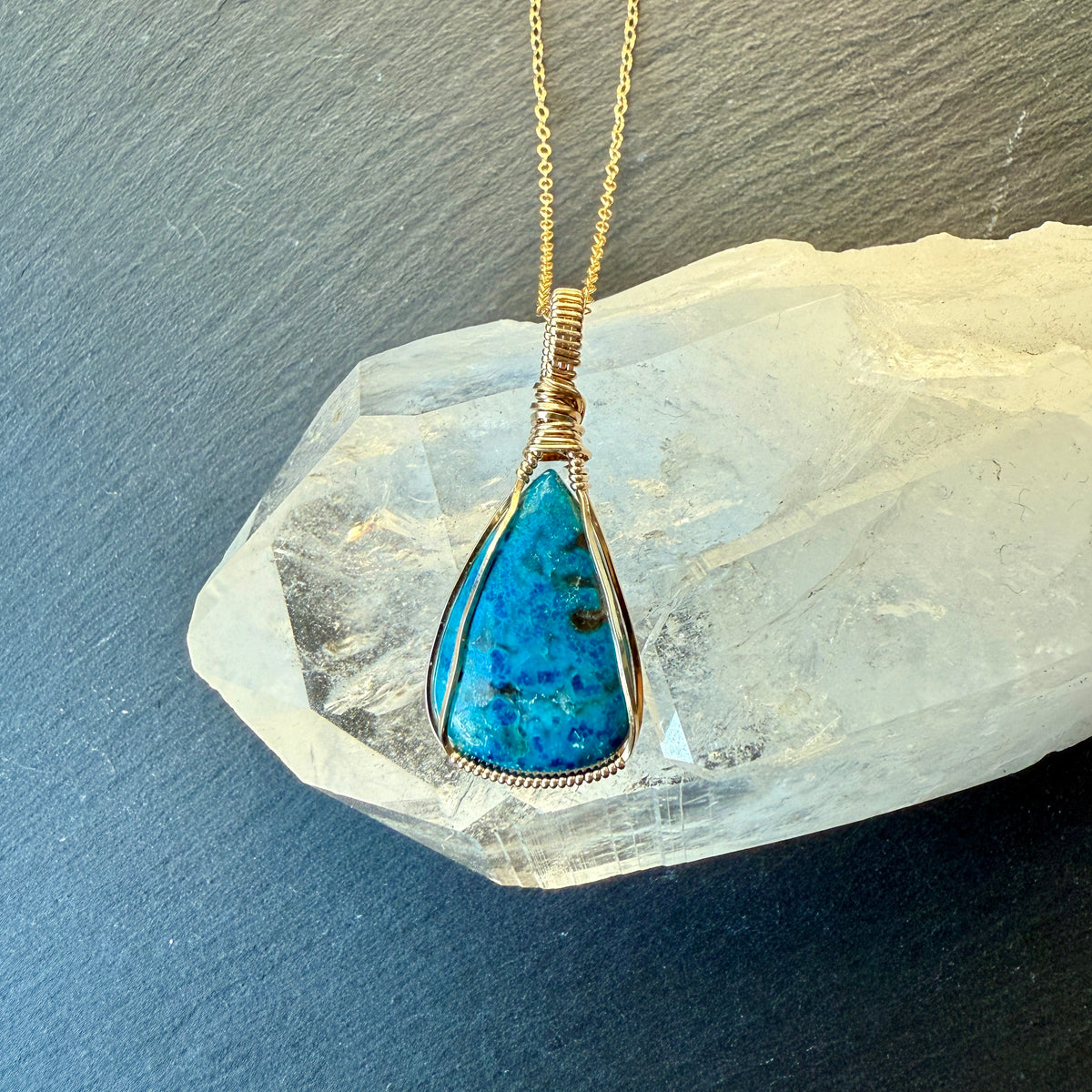 Shattuckite Stone Pendant