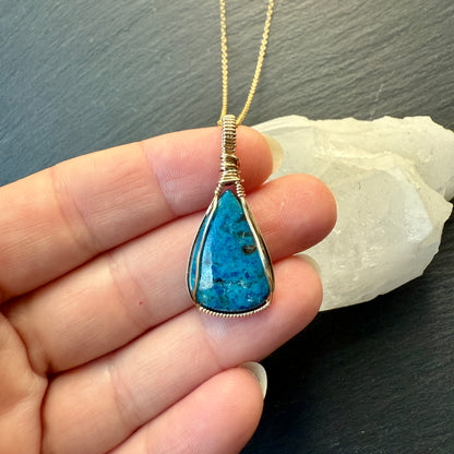 Shattuckite Stone Pendant