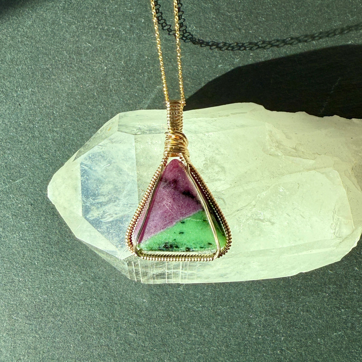 Ruby Zoisite Pendant