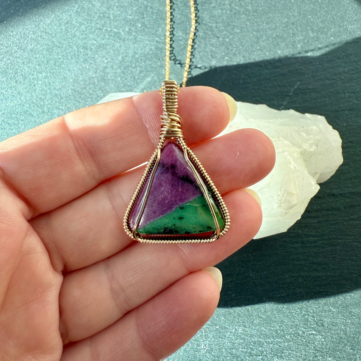 Ruby Zoisite Pendant