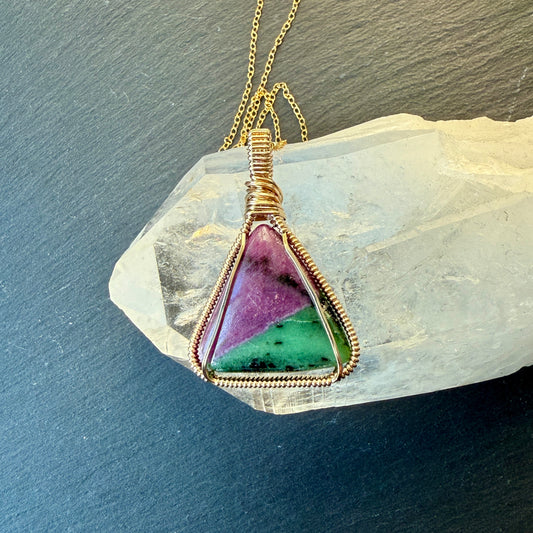 Ruby Zoisite Pendant