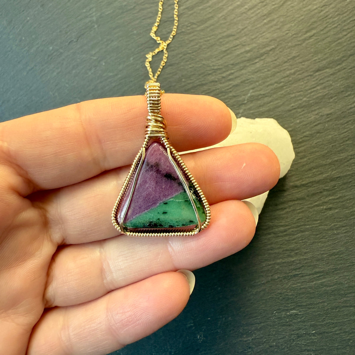 Ruby Zoisite Pendant