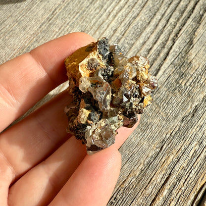Cerussite with Barite and Galena - Raw Mineral Specimen