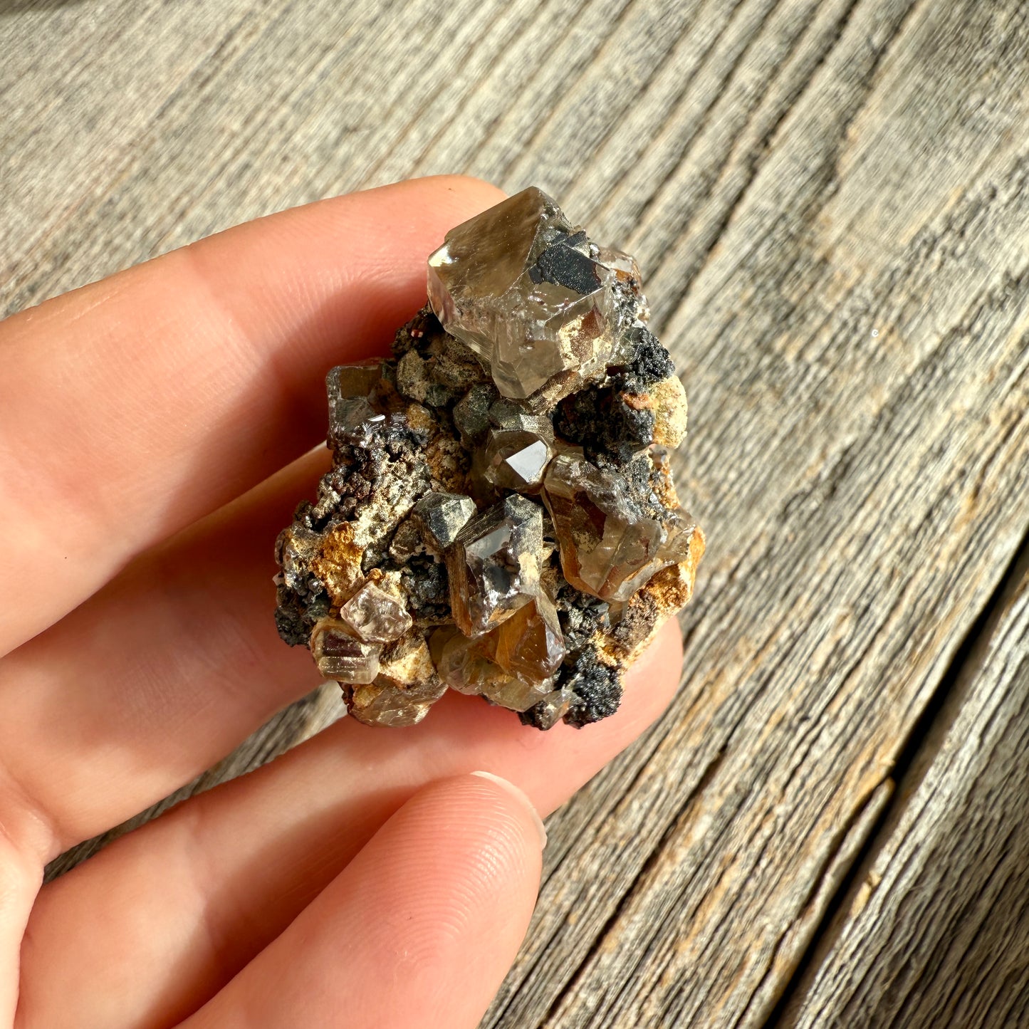 Cerussite with Barite and Galena - Raw Mineral Specimen