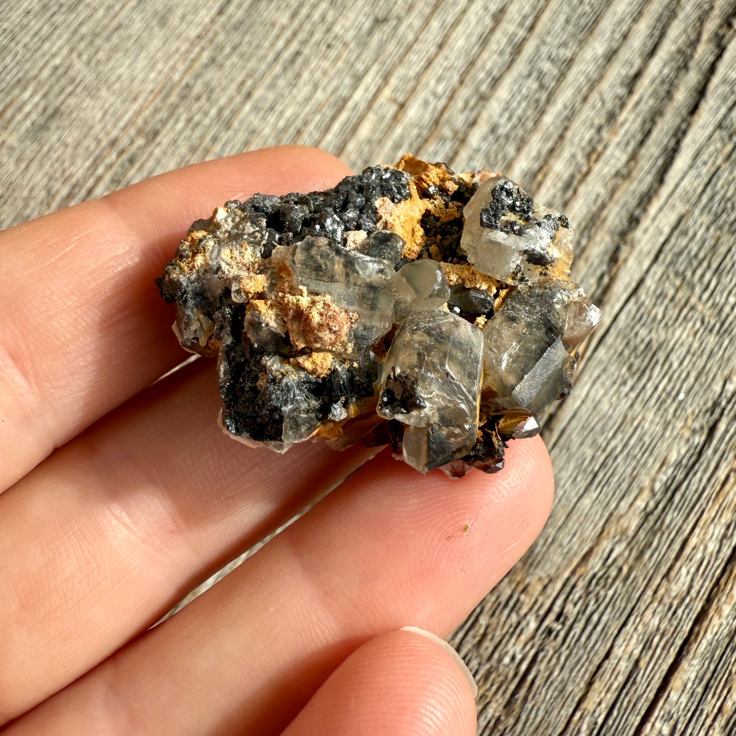 Cerussite with Barite and Galena - Raw Mineral Specimen