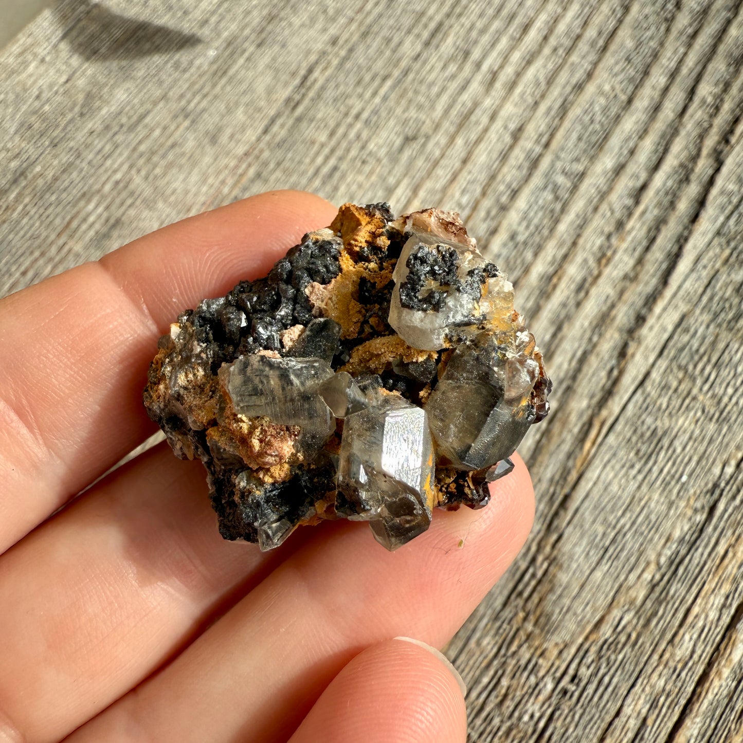 Cerussite with Barite and Galena - Raw Mineral Specimen