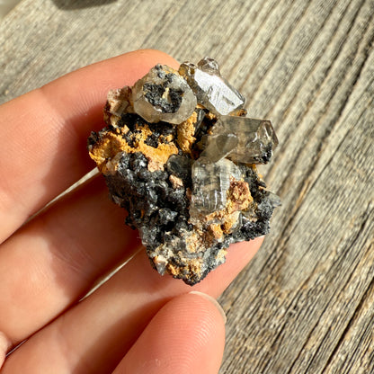 Cerussite with Barite and Galena - Raw Mineral Specimen