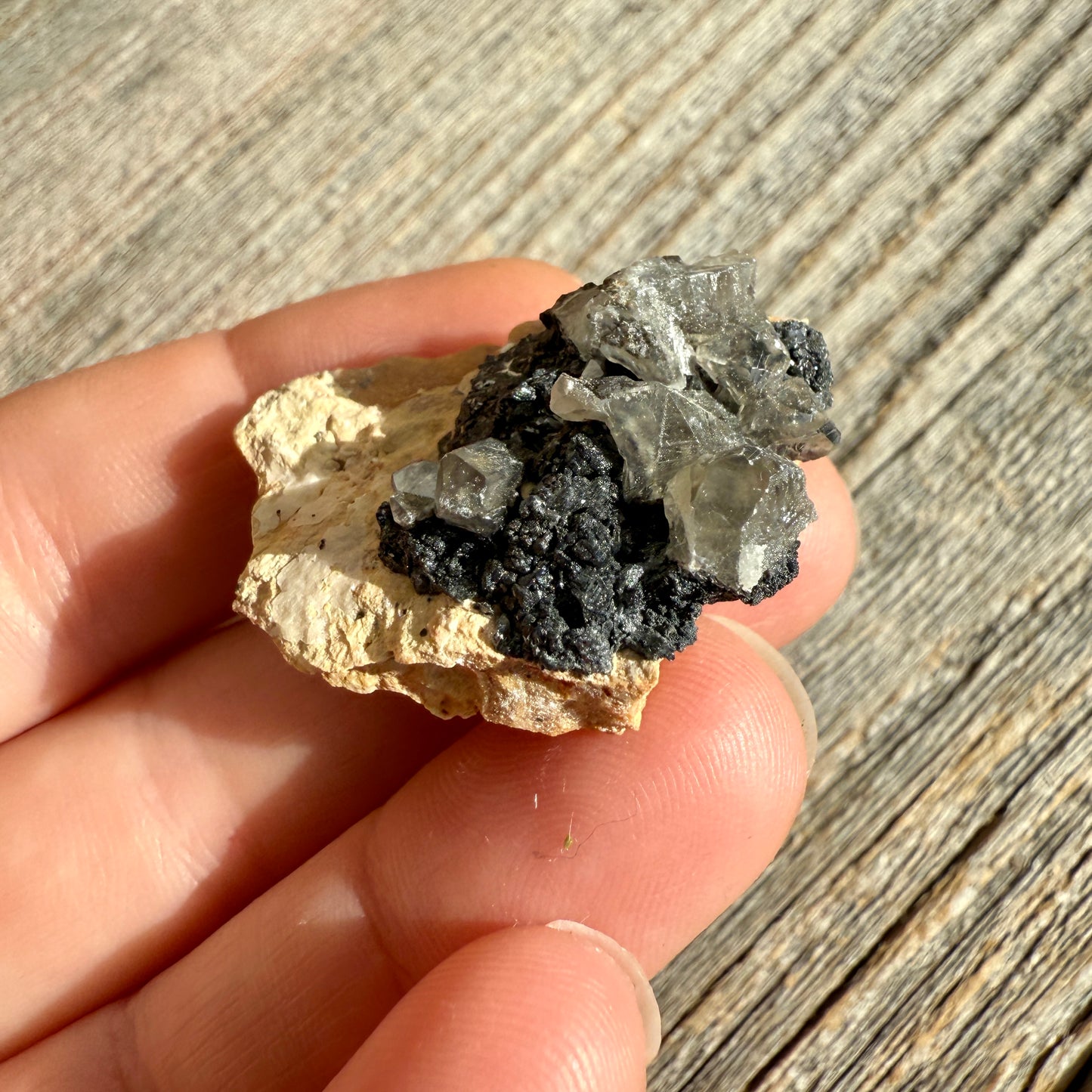 Cerussite with Barite and Galena - Raw Mineral Specimen