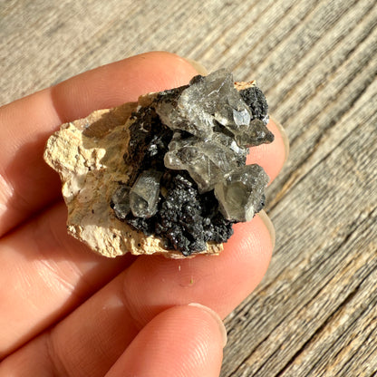 Cerussite with Barite and Galena - Raw Mineral Specimen