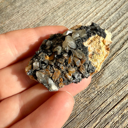 Cerussite with Barite and Galena - Raw Mineral Specimen