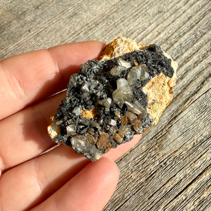 Cerussite with Barite and Galena - Raw Mineral Specimen