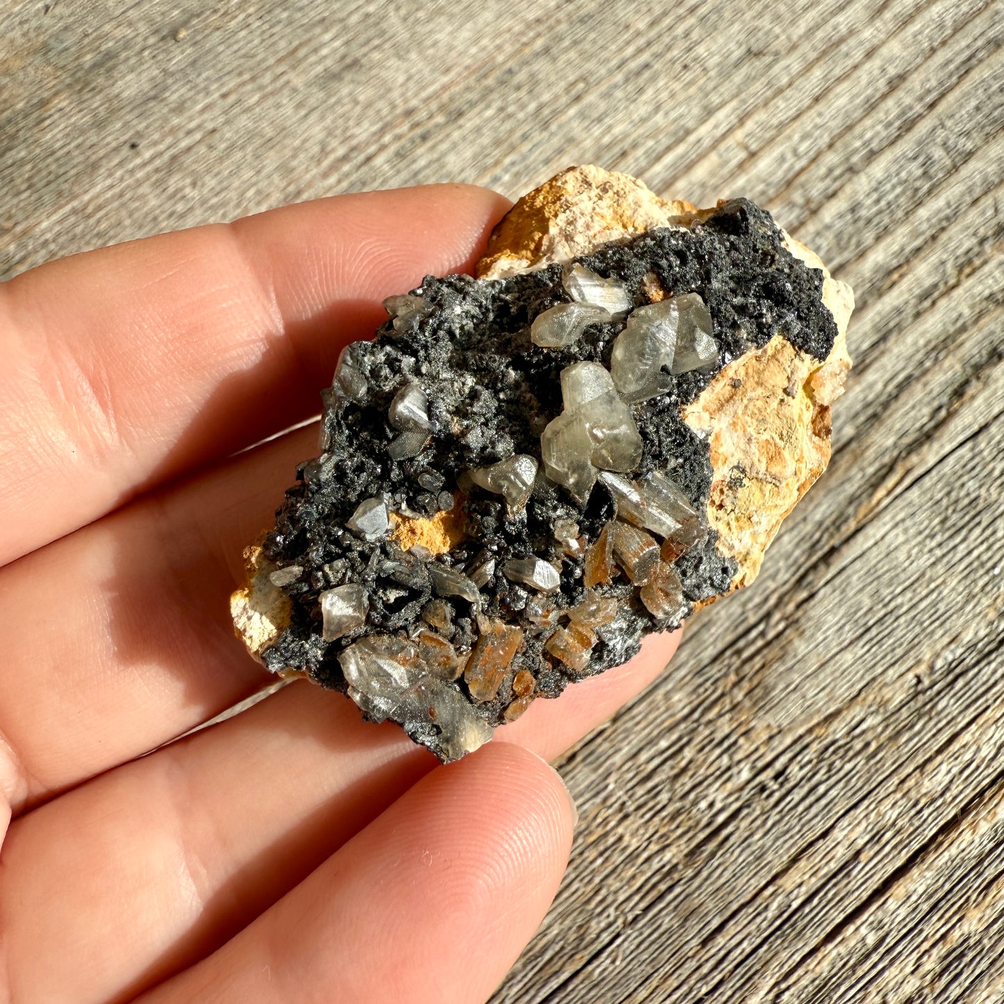 Cerussite with Barite and Galena - Raw Mineral Specimen