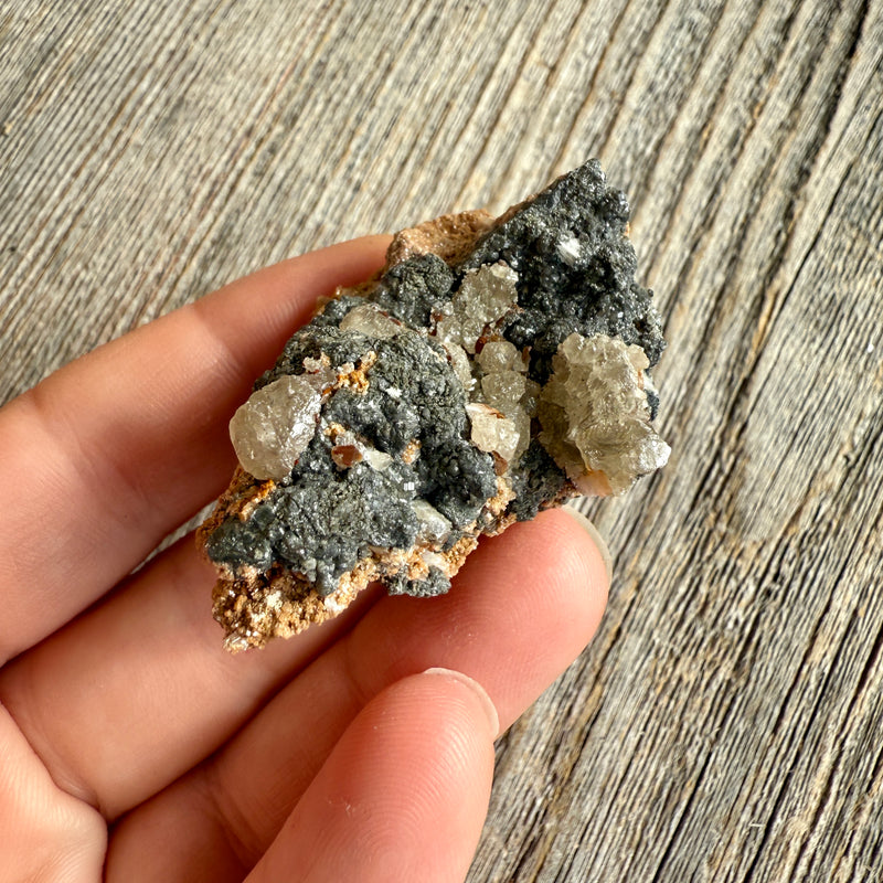 Cerussite with Barite and Galena - Raw Mineral Specimen