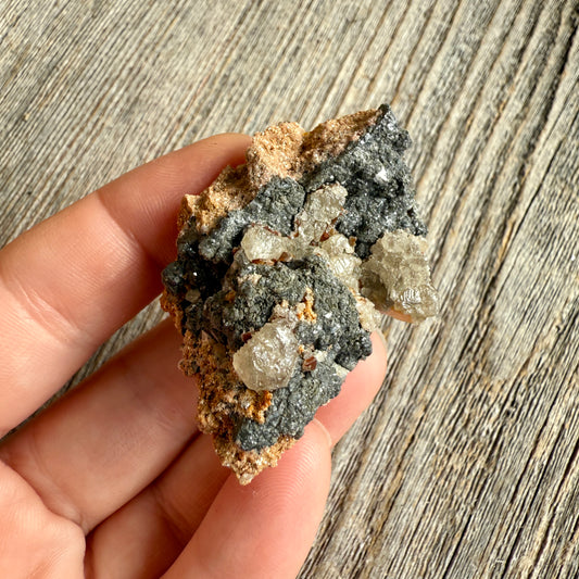 Cerussite with Barite and Galena - Raw Mineral Specimen