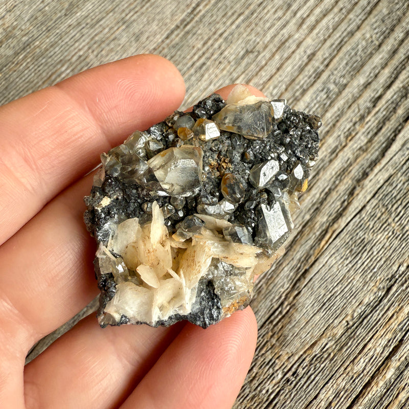 Cerussite with Barite and Galena - Raw Mineral Specimen